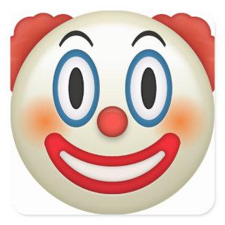 Crazy Clown Emoji Square Sticker