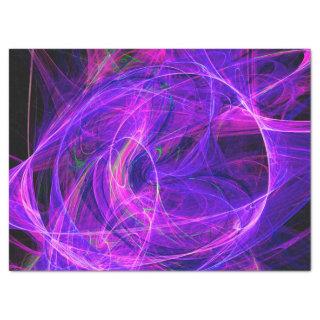 CRAZY PHOTON Abstract Purple Blue Fractals,Swirls Tissue Paper