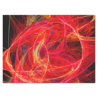 CRAZY PHOTON Abstract Red Yellow Fractals,Swirls Tissue Paper