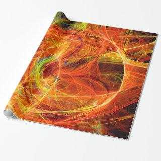 CRAZY PHOTON Abstract Yellow Orange Fractal Swirls