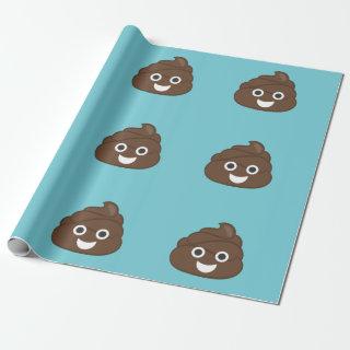 Crazy Poop Emoji  (teal)