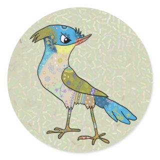 Crazy Vogel Classic Round Sticker