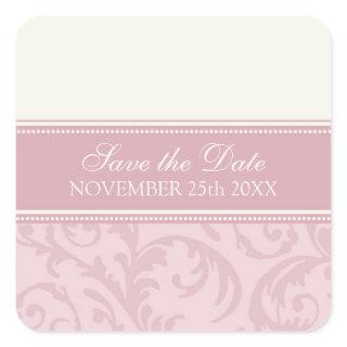 Cream and Pink Save the Date Envelope Seal