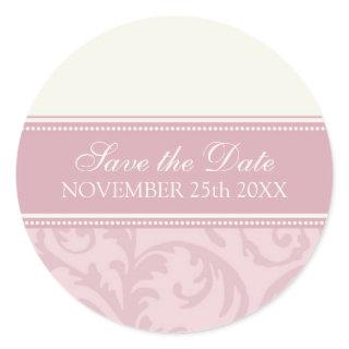 Cream and Pink Save the Date Envelope Seal