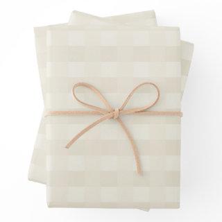 Cream Gingham Pattern