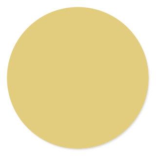 Cream Gold Solid Color Classic Round Sticker