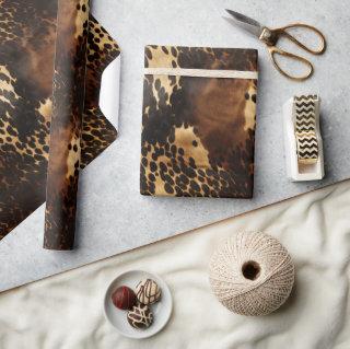 Cream Spotted Brown Black Cowhide