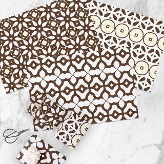 Creamy White and Brown Moroccan Mosaic Patterns  Sheets