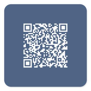 Create a Scannable QR Code | Faded Navy Blue  Square Sticker