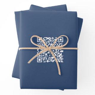 Create a Scannable QR Code | Faded Navy Blue   Sheets
