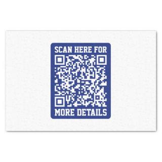 Create a Scannable QR code | Navy Blue (editable) Tissue Paper