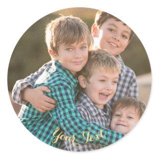 Create Custom Classic Round Photo Stickers Sheet