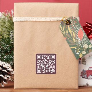 Create Custom Small Business Owner Website QR Code Square Sticker