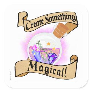 Create Something Magical, potion bottle Square Sticker