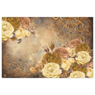 Create With OFDT- Decoupage-Steampunk Flowers Tissue Paper