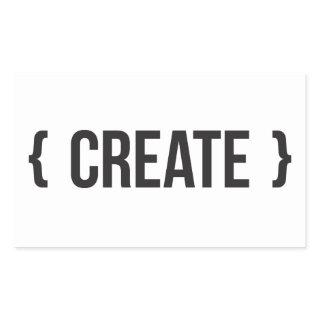 Create - You Choose Background Color Rectangular Sticker