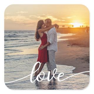 Create Your Love Romantic Photo  Square Sticker