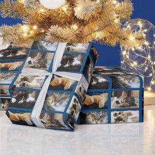 Create Your Own 5 Photo Collage on Blue