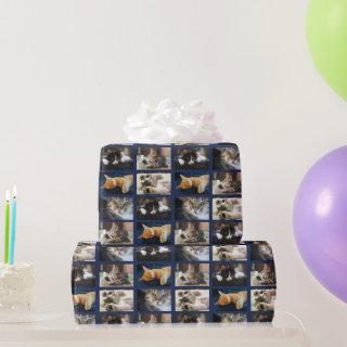 Create Your Own 5 Photo Collage on Navy Blue