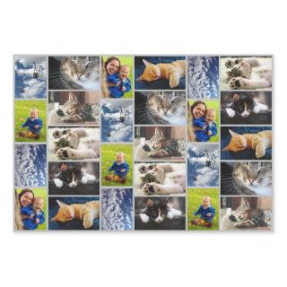 Create Your Own 9 Photo Collage Gray Border  Sheets