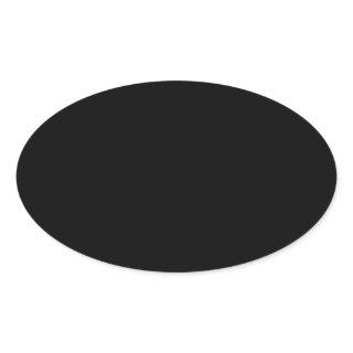 Create Your Own Black Custom Oval Stickers