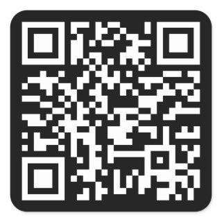 Create Your Own Custom Business Website QR Code Square Sticker