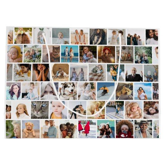 Create Your Own Custom Photo Grid Large Gift Bag