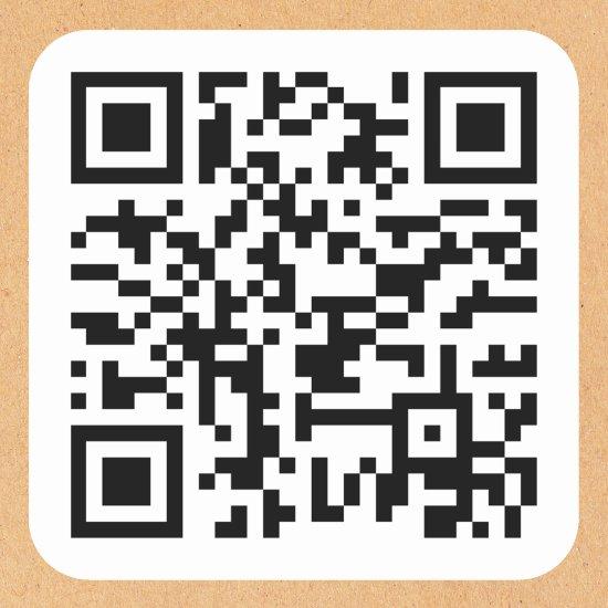 Create Your Own Custom QR Code Website Address URL Square Sticker