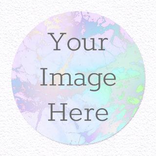 Create Your Own Iridescent Marble & Faux Foil Classic Round Sticker