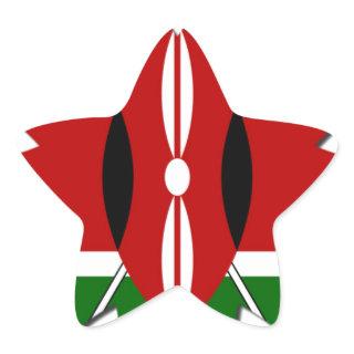 Create Your Own Lovely Colorful Kenya Hearts Star Sticker