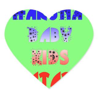 Create Your Own Luminous Hearts Baby Kid Design Heart Sticker