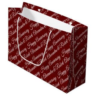 Create Your Own Name Anniversary  Large Gift Bag