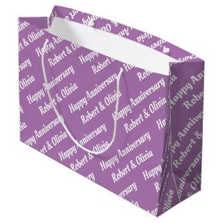 Create Your Own Name Anniversary Large Gift Bag