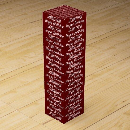Create Your Own Name Birthday wine box