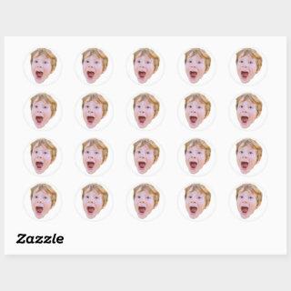 Create Your Own Photo Face Classic Round Sticker