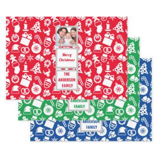 Create Your Own Photo Family Christmas Pattern  Sheets