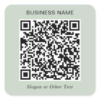 Create Your Own QR Code Promotional Sage Square Sticker