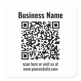 Create Your Own QR Code | Transperant Square Sticker