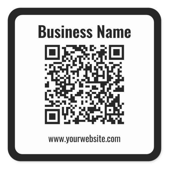 Create Your Own QR Code | Transperant Square Sticker