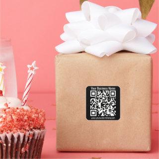 Create Your Own QR Code w/Border | Black & White Square Sticker