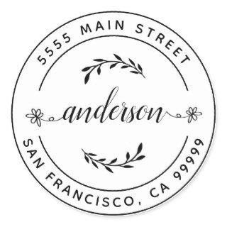 Create Your Own Return Address Classic Round Class Classic Round Sticker