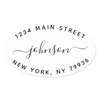 Create Your Own  Return Address Oval Sticker