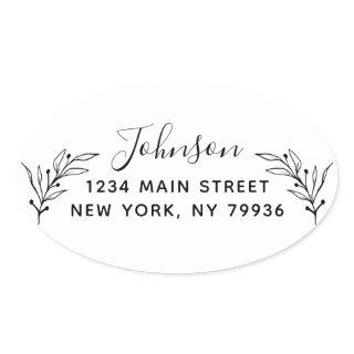 Create Your Own Return Address Oval Sticker