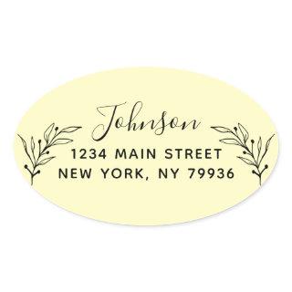 Create Your Own Return Address Oval Sticker