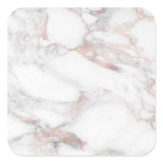 Create Your Own Rose Gold Marble Elegant Blank Square Sticker