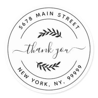Create Your Own Round Return Address Classic Round Classic Round Sticker