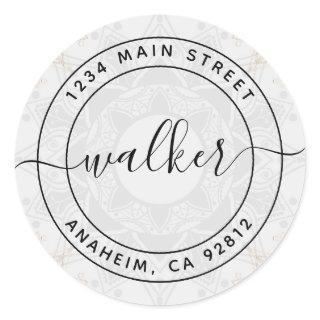 Create Your Own Round Return Address Classic Round Classic Round Sticker