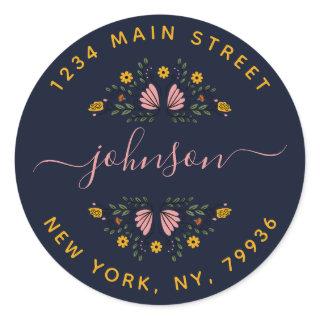 Create Your Own Round Return Address Classic Round Sticker
