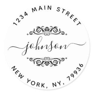 Create Your Own Round Return Address Classic Round Sticker
