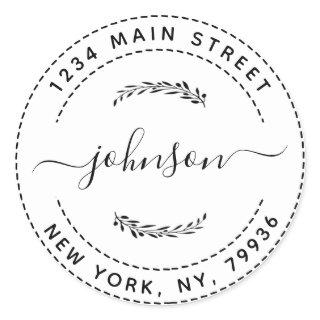 Create Your Own Round Return Address Classic Round Sticker